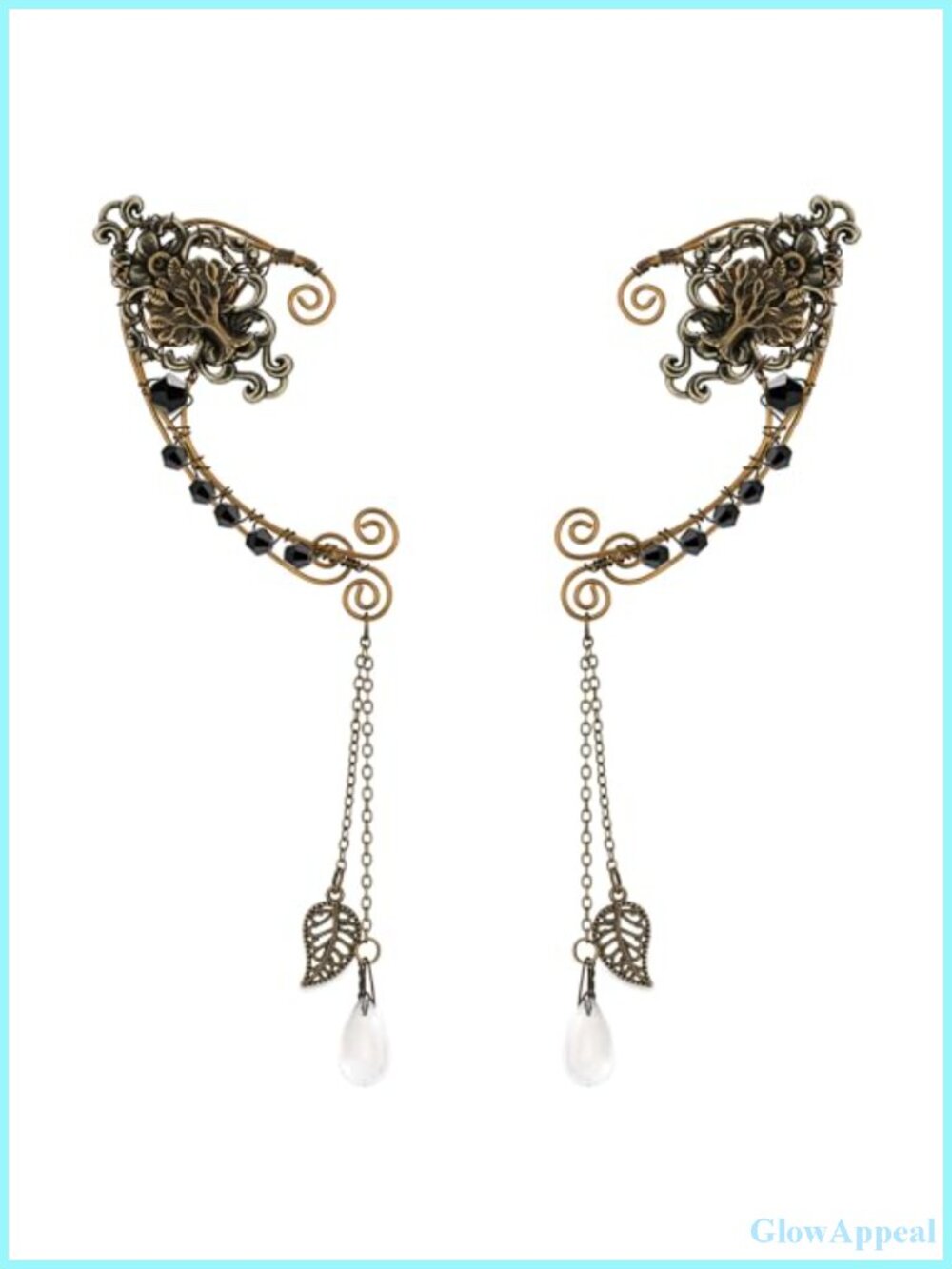 Handmade Fairy Elf Ear Cuffs, Bronze Antique Cuffs for Women